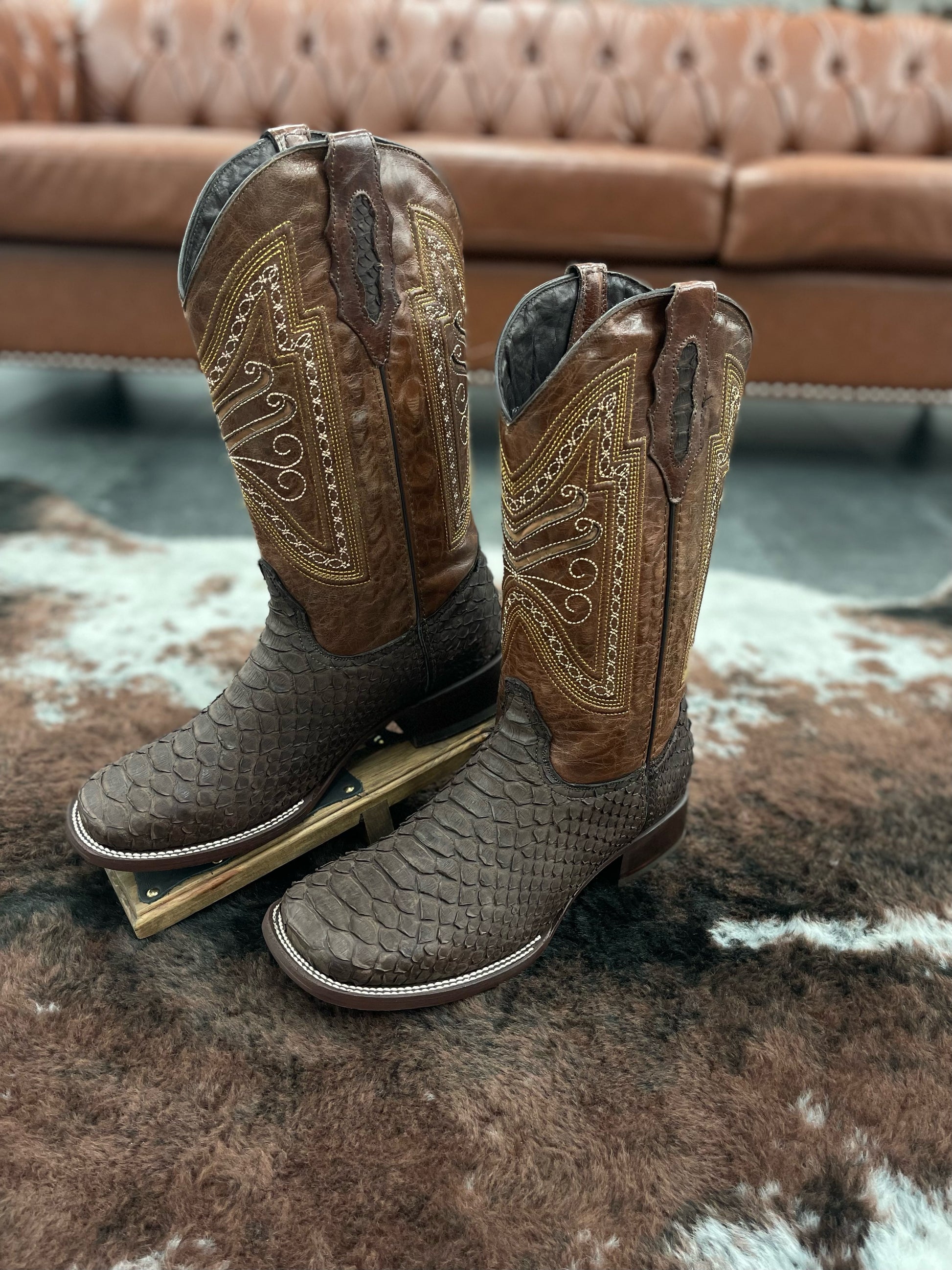 JW RANCH BOOTS - Piel de Piton Cafe