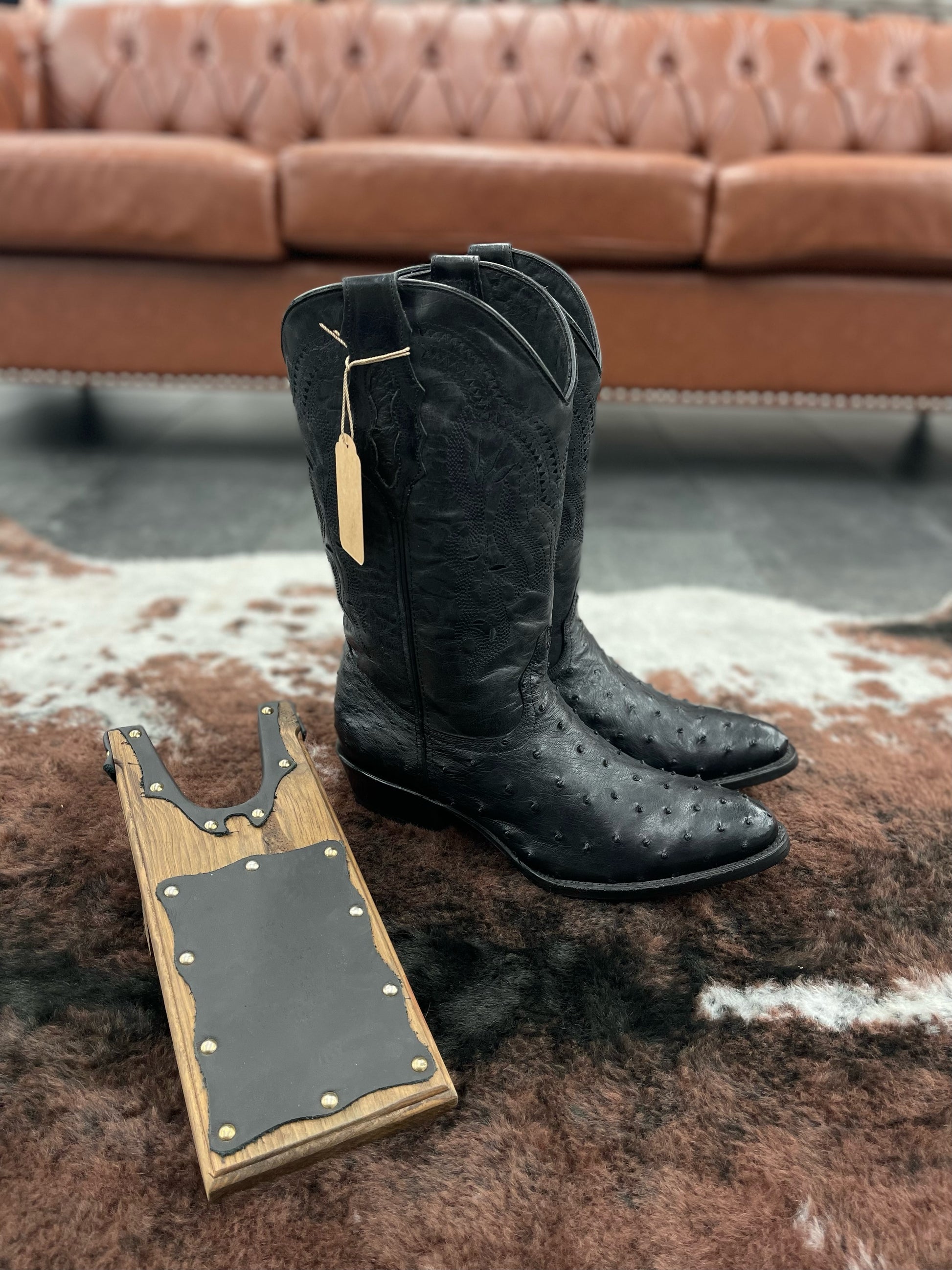 JW RANCH BOOTS - Avestruz Negro