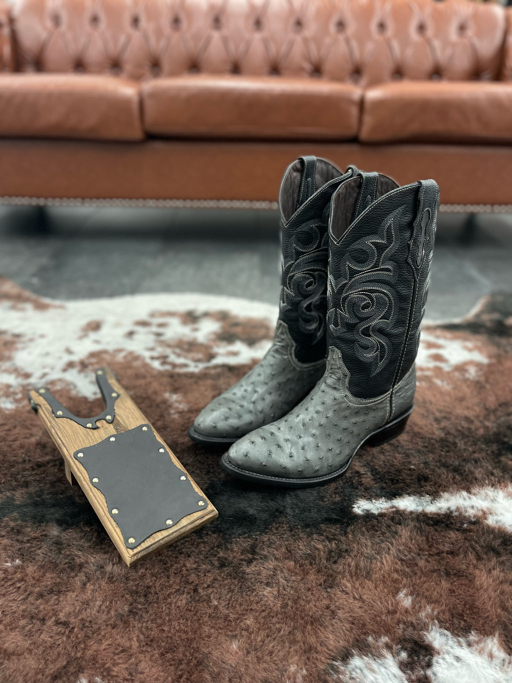 JW RANCH BOOTS - Piel de Avestruz Gris