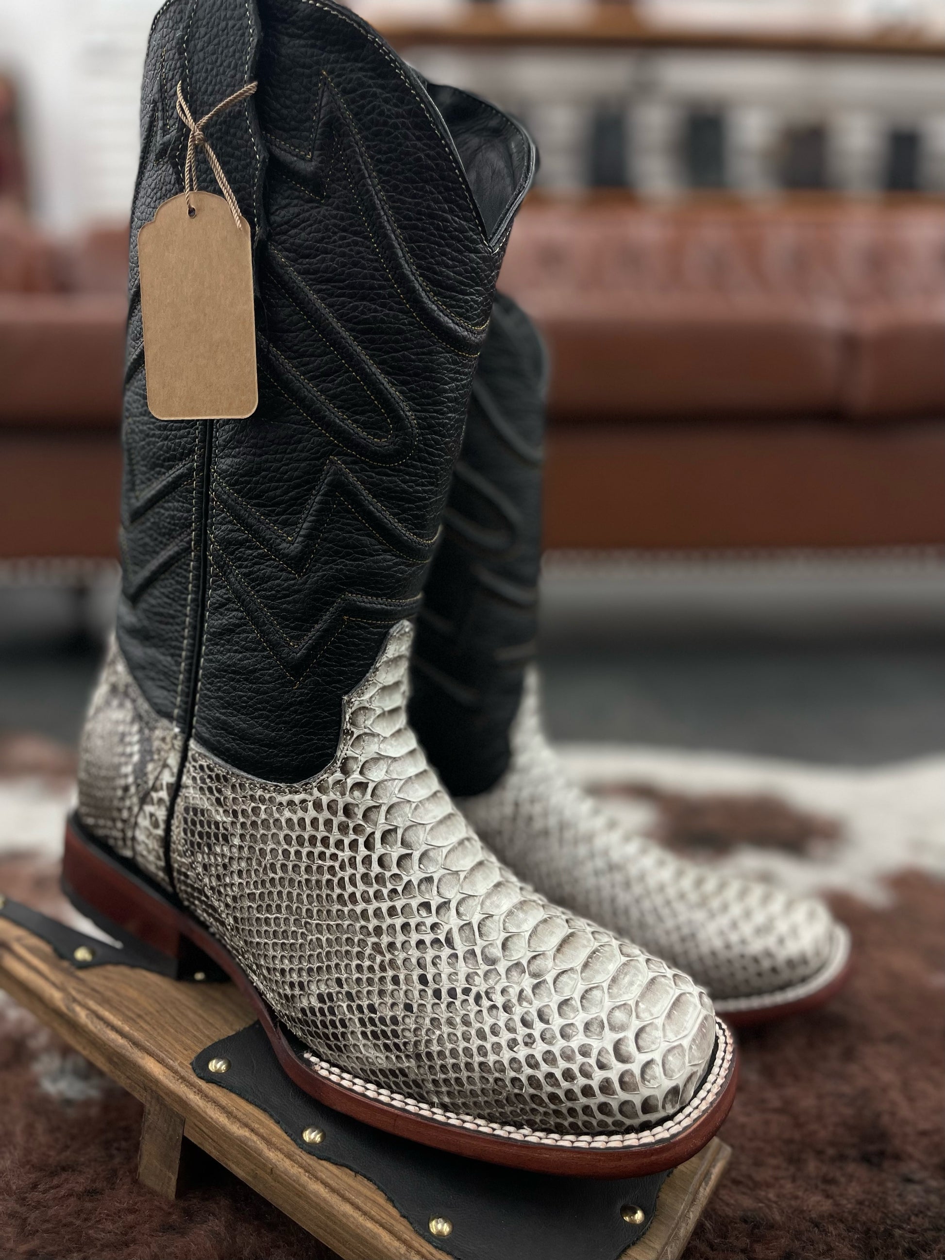 JW RANCH BOOTS - Piel de Piton Gris