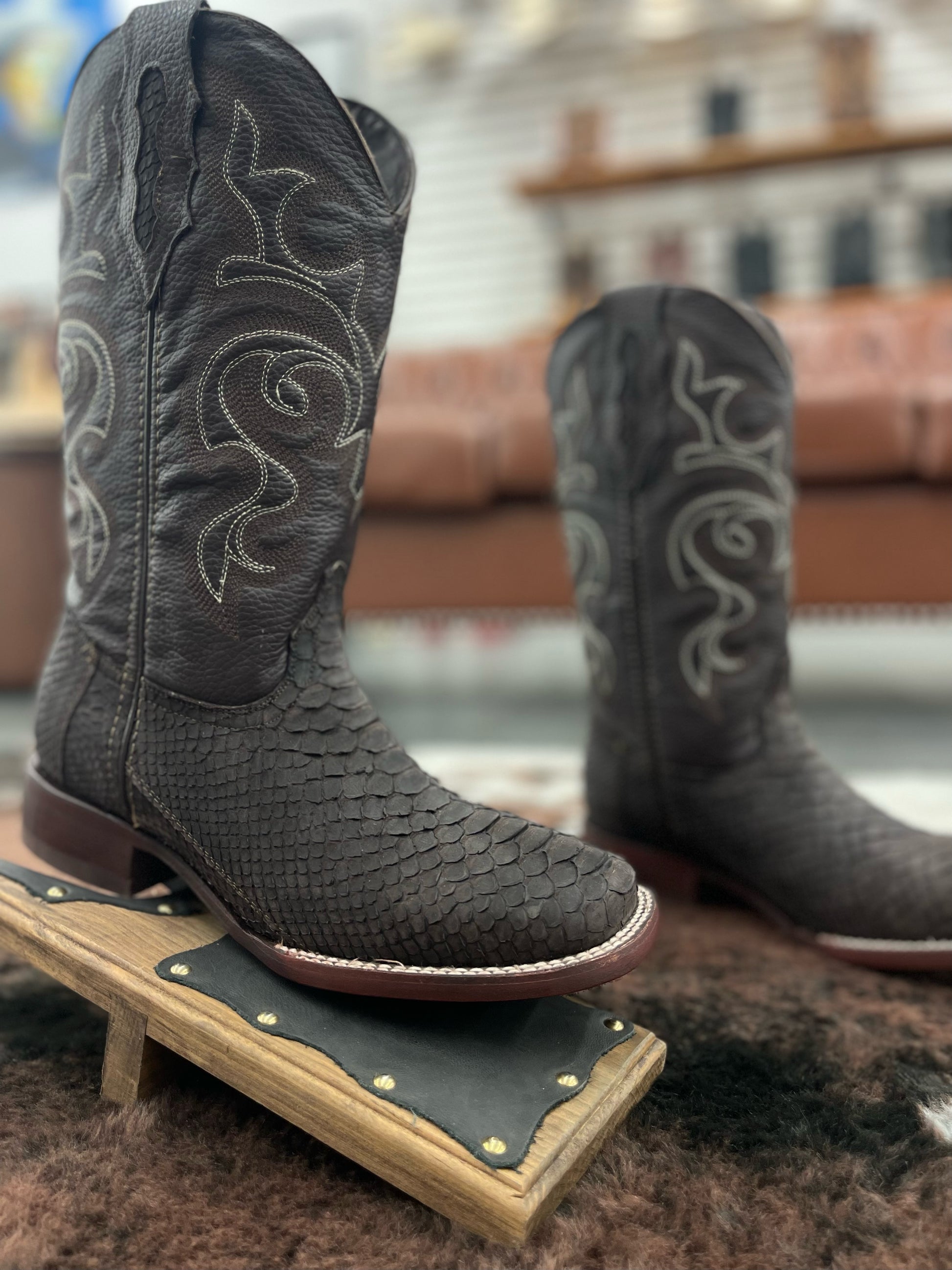 JW RANCH BOOTS - Piel de Piton Cafe
